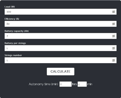 Battery calculation